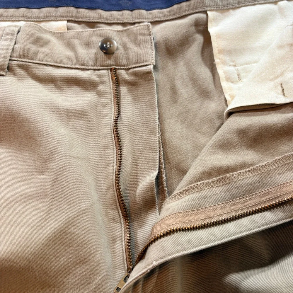 Dockers Chinos Mens 36x31 Khaki Tan Classic Fit Pleated No Wrinkle Cotton Pants